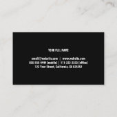 SPECIAL EFFECTS ELEANTE MODERN CLASSIC BLACK VISITENKARTE (Rückseite)