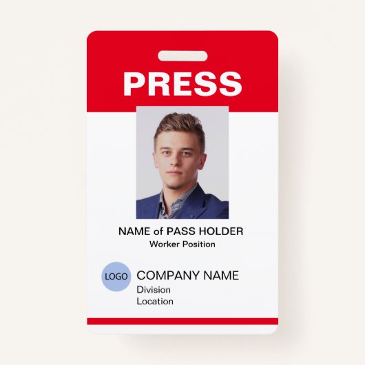 Special Event Guest Press Employee I.D. Badge Ausweis (Vorderseite)