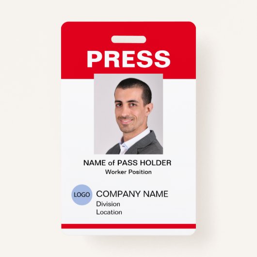 Special Event Guest Press Employee I.D. Badge Ausweis (Vorderseite)