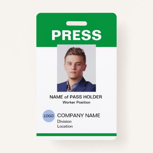Special Event Guest Press Employee I.D. Badge Ausweis (Vorderseite)
