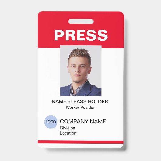 Special Event Guest Press Mitarbeiter I.D. Abzeich Ausweis (Vorderseite)