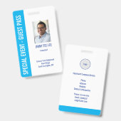 Special Event Security Foto Pass Ausweis (Vorder- & Rückseite)