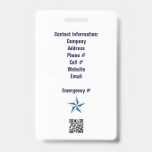 Special Event Security Media Pass QR-Code Ausweis (Rückseite)