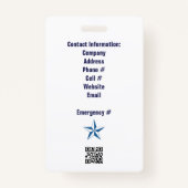 Special Event Security Media Pass QR-Code Ausweis (Rückseite)