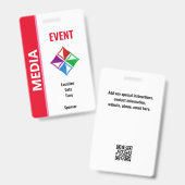 Special Event Security Pass Ausweis (Vorder- & Rückseite)