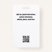 Special Event Security Pass Ausweis (Rückseite)