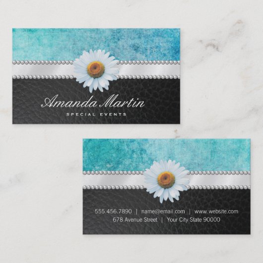 Special Events Classic Blue Grunge Visitenkarte (Vorne/Hinten)