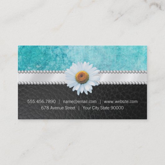 Special Events Classic Blue Grunge Visitenkarte (Rückseite)