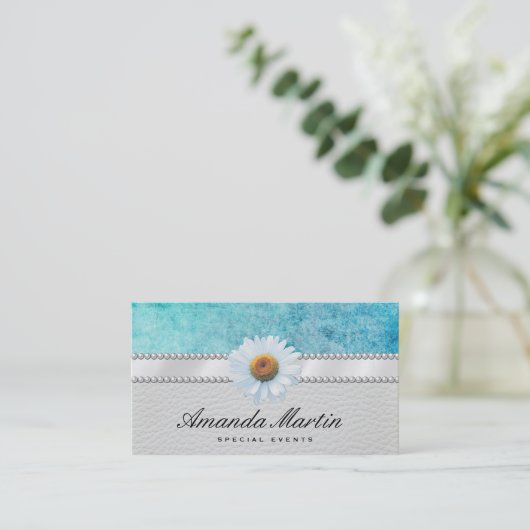 Special Events Classic Blue Grunge Visitenkarte (Stehend Vorderseite)