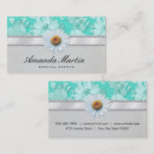 Special Events Classic Green Floral Visitenkarte (Vorne/Hinten)