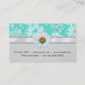 Special Events Classic Green Floral Visitenkarte (Rückseite)