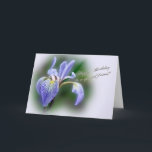Special Friend Birthday Blue Flag Iris Wildblume Karte<br><div class="desc">Das ist eine schöne Wildblume,  die in Feuchtgebieten wächst.  Es ist eine wilde Iris und perfekt für den Geburtstagswunsch eines Freundes.</div>