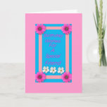 Special Friend Birthday Card Karte<br><div class="desc">Flower design Pink and blue Card for a Special Friend</div>