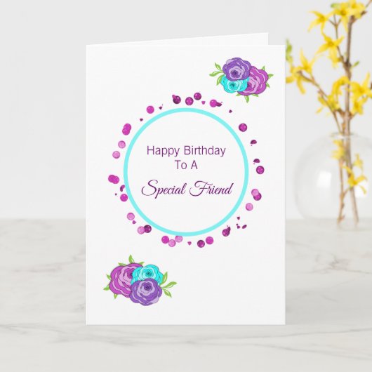 Special Friend Happy Birthday Floral Karte (Gelbe Blume)