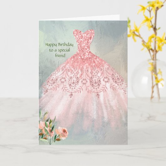 Special Friend immer eine Prinzessin Karte (Gelbe Blume)