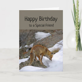Special Friend Wonderful Birthday Fox Tier Karte