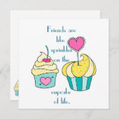 Special Friends Cupcake Message Flat Geburtstagska (Vorne/Hinten)