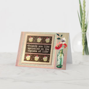 Special Friends Message Floral Birthday Karte