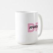 Special gift for female Doctor with pink DR name Kaffeetasse (VorderseiteRechts)