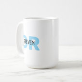 Special gift for male Doctor with blue DR name Kaffeetasse (Vorderseite Links)