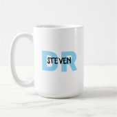 Special gift for male Doctor with blue DR name Kaffeetasse (Links)