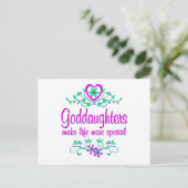 Special Godtochter Postkarte (Stehend Vorderseite)