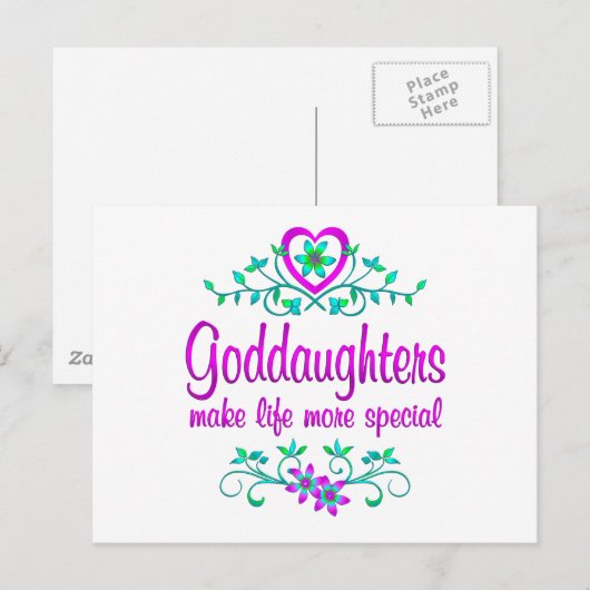 Special Godtochter Postkarte (Vorne/Hinten)