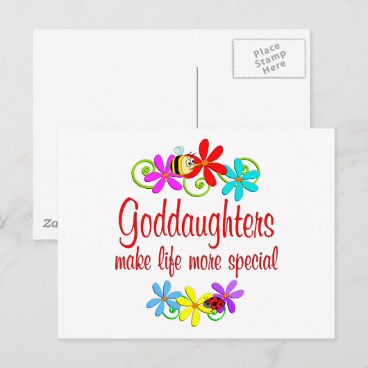 Special Godtochter Postkarte (Vorne/Hinten)