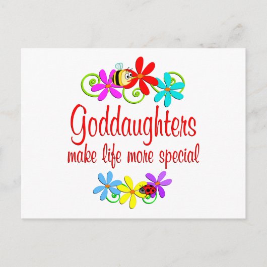 Special Godtochter Postkarte (Vorderseite)