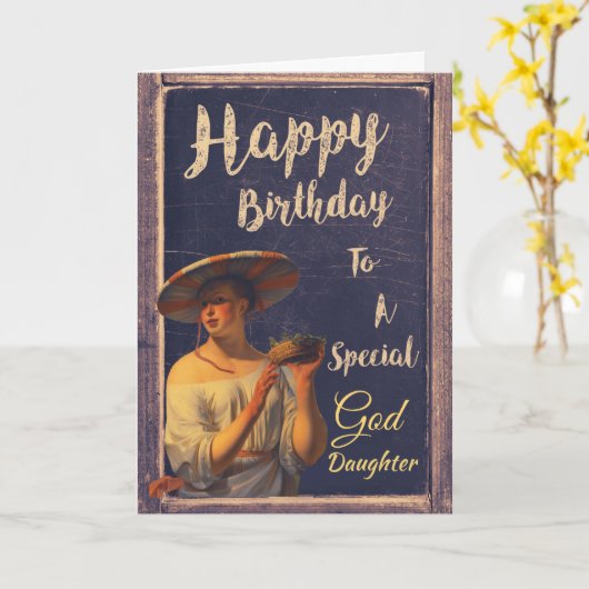 Special Godtoy Happy Birthday Stylish Retro Karte (Gelbe Blume)