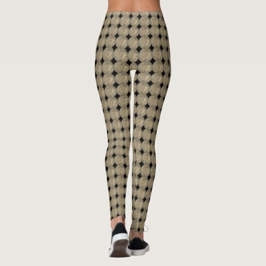 Special Golden Silver Polka dot Feminine Lounge Leggings (Rückseite)