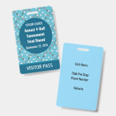 Special Golf Event Security Pass Ausweis (Vorder- & Rückseite)