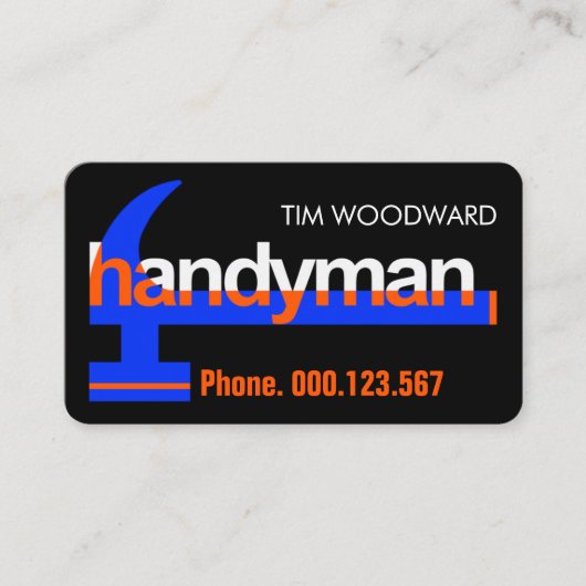 Special Handyman Hammer Gebäude Visitenkarte (Vorderseite)