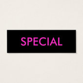 "SPECIAL Hang Tag" (Rückseite)