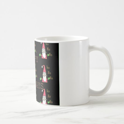 Special Happy Holidays Ho Ho Ho Ink Sketch Santa G Kaffeetasse (Rechts)