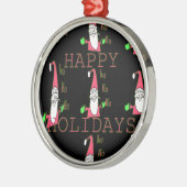 Special Happy Holidays Ho Ho Ho Ink Sketch Santa G Ornament Aus Metall (Links)