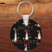 Special Happy Holidays Ho Ho Ho Ink Sketch Santa G Schlüsselanhänger (Vorderseite)