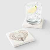 Special Heart Foto Stone Untersetzer (Seitenansicht)