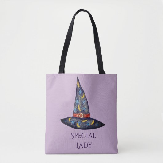 Special ladyBlack Witch Hat,Stars Halloween-Tasche Tasche (Vorderseite)