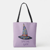 Special ladyBlack Witch Hat,Stars Halloween-Tasche Tasche (Rückseite)