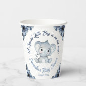 Special Little Boy auf seinem Weg Elephant Paper C Pappbecher (Rückseite)
