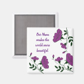 Special Nana Floral Lila Blume Großmutter Magnet (Vorderseite/Rückseite)
