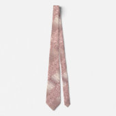 Special Neck Tie Rose Gold Blush Glitzer Tropfen Krawatte (Vorderseite)