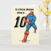 Special Neighbor 10. Geburtstag Superheld Karte (Gelbe Blume)