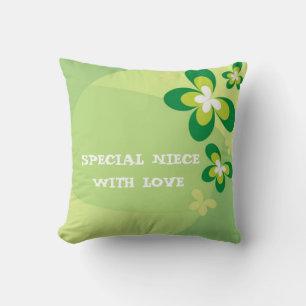 Special Niece Green Spring Blume Cushion Kissen