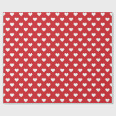 Special Occasion Red And White Heart Patterned Geschenkpapier (Flach)