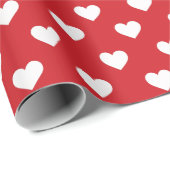 Special Occasion Red And White Heart Patterned Geschenkpapier (Rolleneckpunkt)