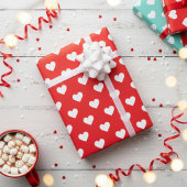 Special Occasion Red And White Heart Patterned Geschenkpapier