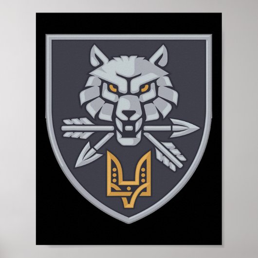 Special Operations Forces Command Ukraine Ukrainia Poster (Vorne)