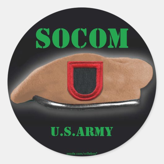 Special ops command socom beret flash vet Aufklebe Runder Aufkleber (Vorderseite)